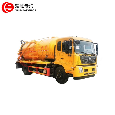 شاحنة نفث المجاري ذات الضغط العالي وشفط الفراغ Dongfeng 4x2