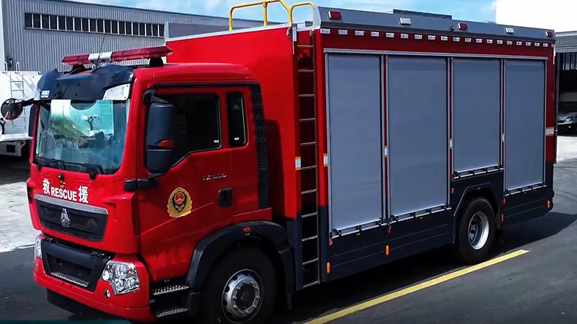 جديد Howo 4x2 معدات Fire Fire Truck Show!-من سيارة Chusheng!
