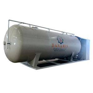 40CBM 40000L 20 طن محطة تعبئة غاز البترول المسال المثبتة على الانزلاق مع المضخة والمحرك