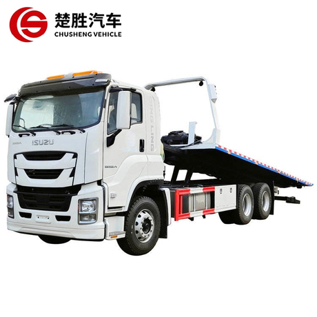 ISUZU GIGA 6x4 Flatbed Rollback Tow Truck 15 طن مركبة إنقاذ الطرق الثقيلة 