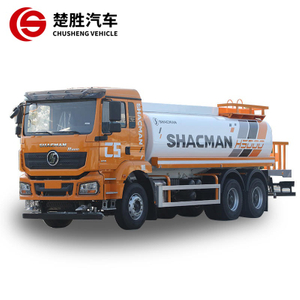 شاحنة مياه Shacman 6x4 20 CBM شاحنة مياه الفولاذ المقاوم للصدأ شاحنة صهريج مياه الرش 